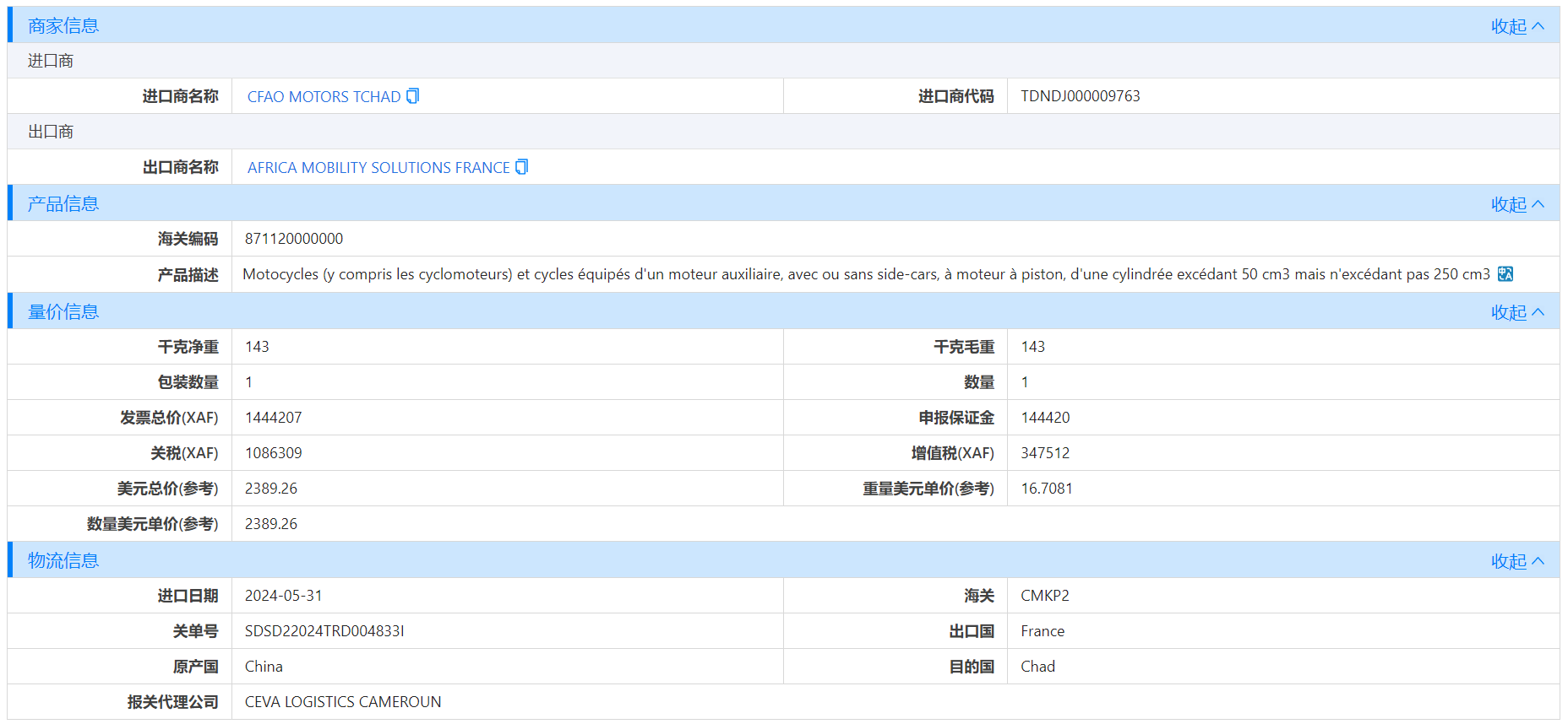 乍得海关数据,海关数据,EVO视讯 EVO真人海关数据